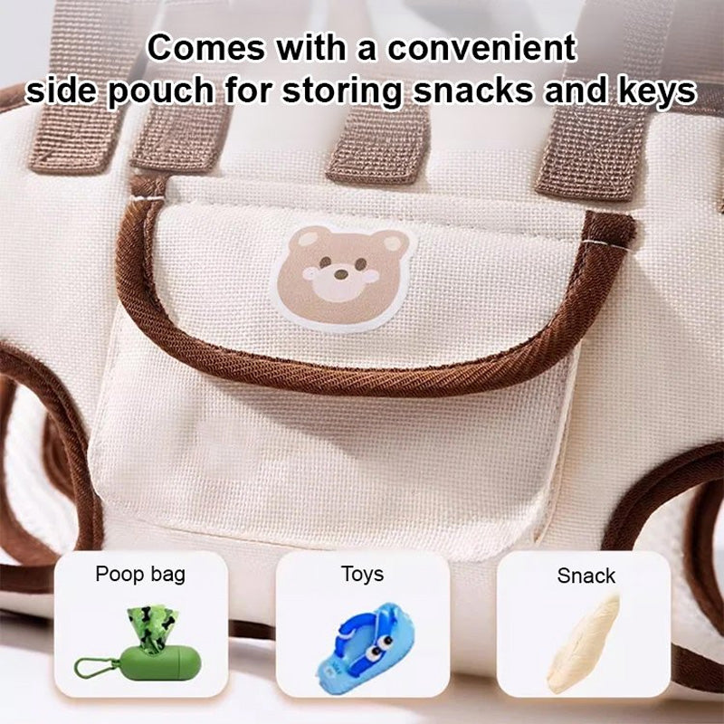 Breathable Hands-Free Pet Carrier Sling with Padded Shoulder Strap