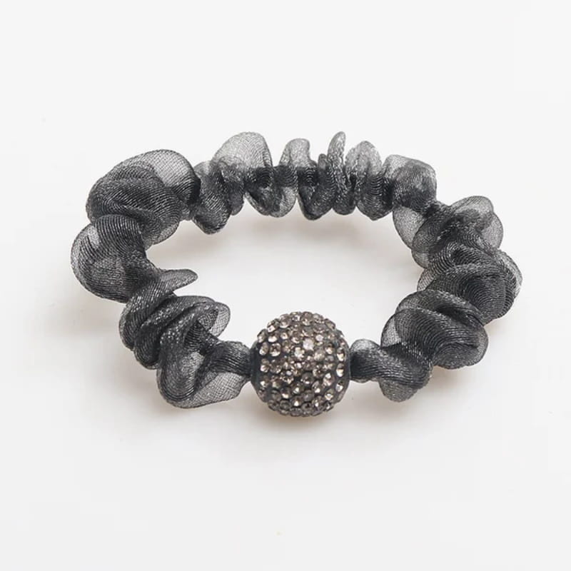 Rhinestone Mesh Hair Tie