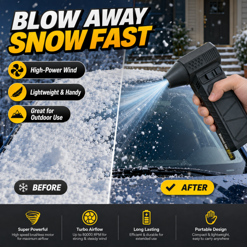 Portable Turbo Blower – 80,000 RPM Car Snow & Dust Cleaner