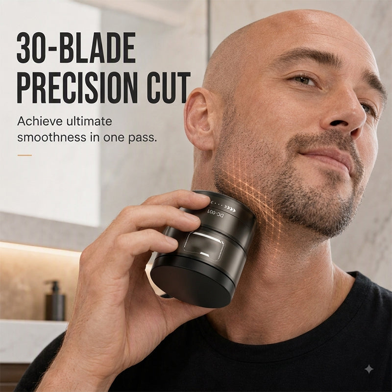 2-in-1 Electric Shaver for Bald Head and Beard Trimmer with Digital Display