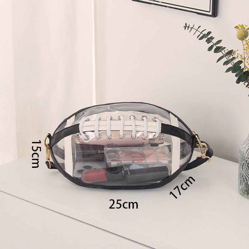 Game-Day Statement Women's Clear Football-Shaped Crossbody Bag