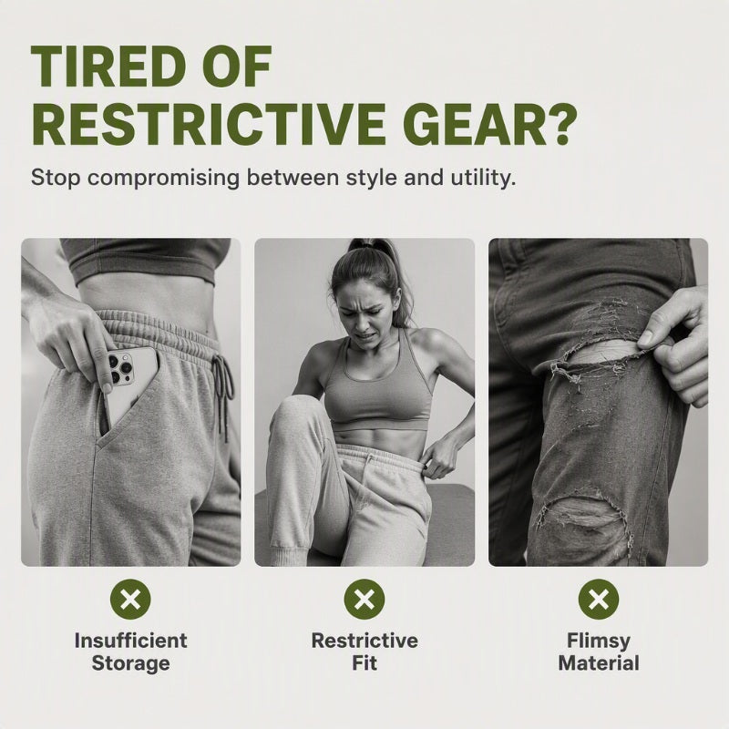Women's Stretch High-Waist Cargo Joggers