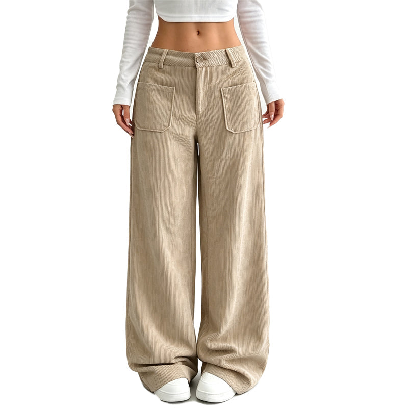 Women's Relaxed Wide Leg Trousers for Casual Wear