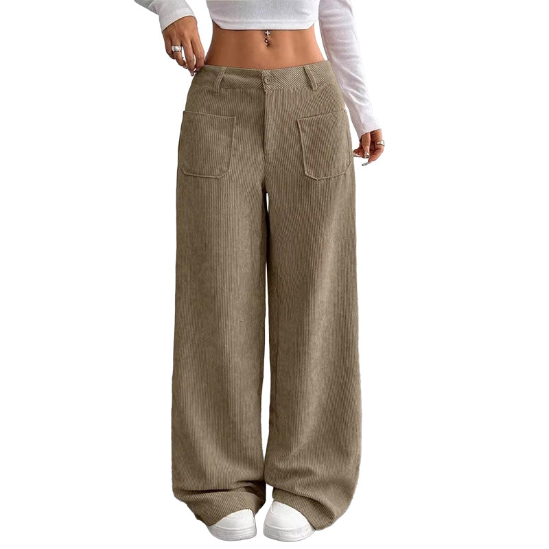 Women's Relaxed Wide Leg Trousers for Casual Wear