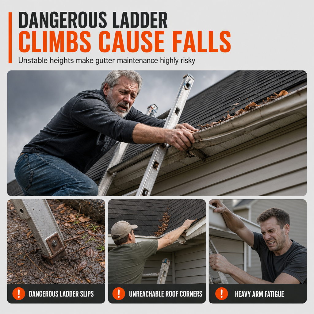 Gutter Cleaning Tool, Clean Easily Without a Ladder