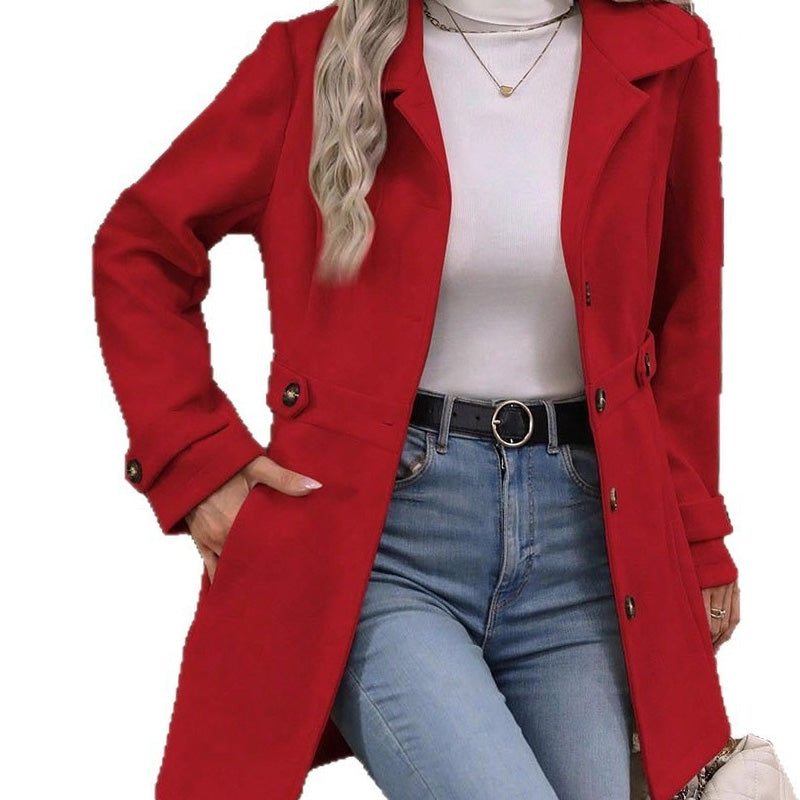 Timeless Urban Elegance Warming Wool Blend Coat with Flattering Silhouette