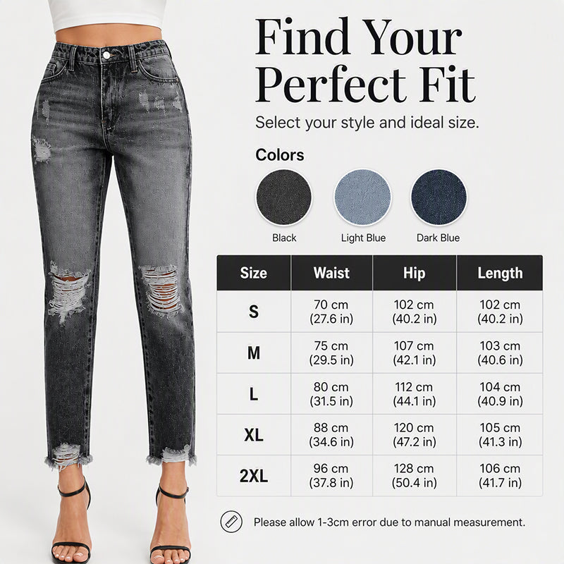 Women's Distressed Ripped Jeans