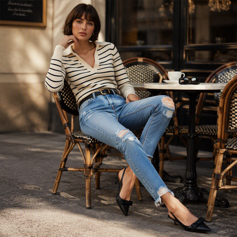 Women's Distressed Ripped Jeans