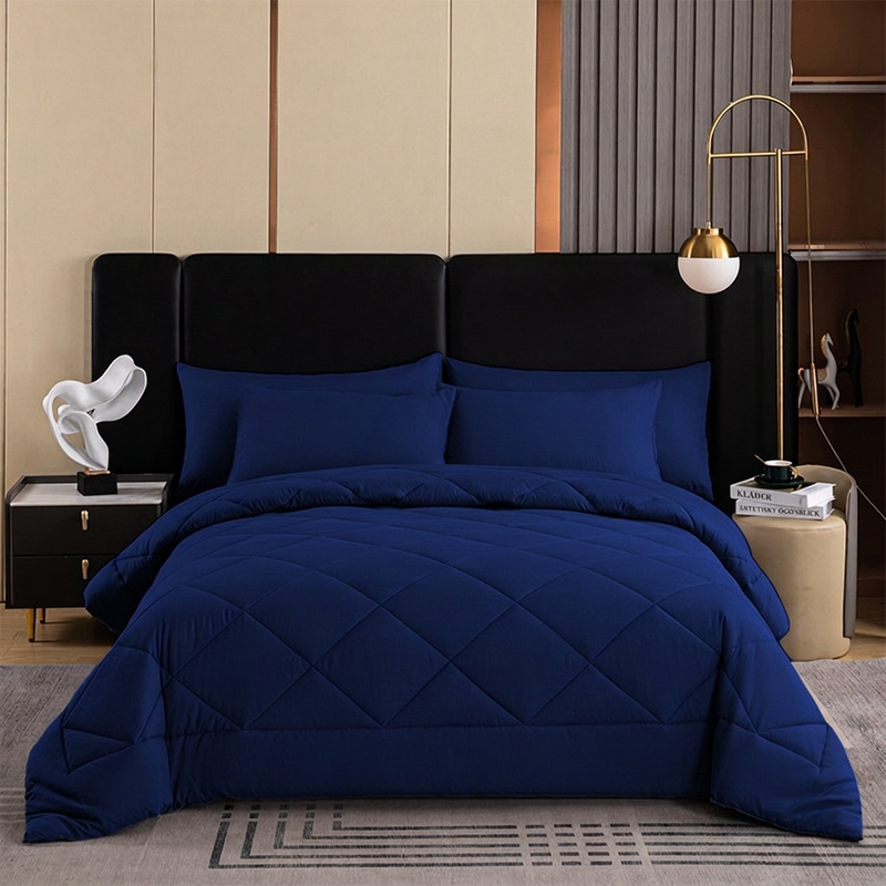 3-Piece Quilted Comforter Set with Pillowcases