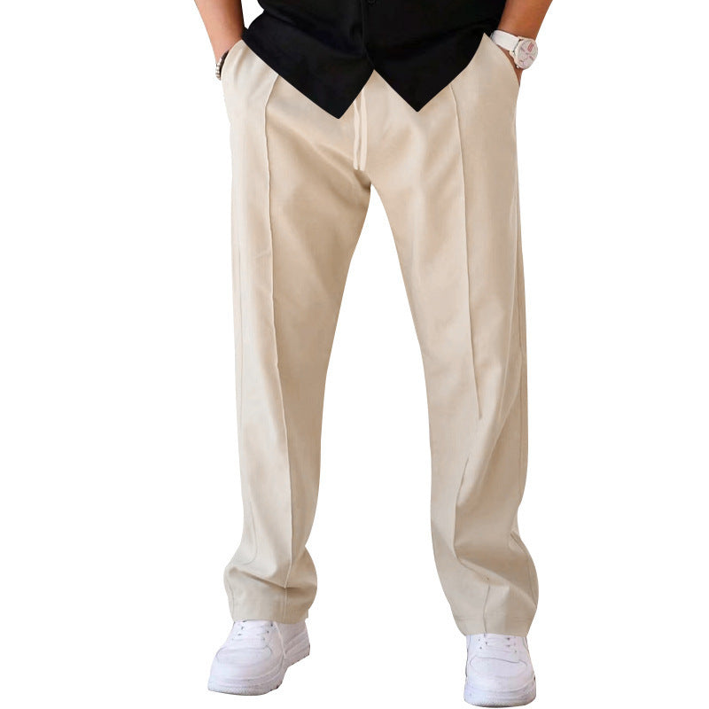 Men's Drawstring Straight-Leg Pants