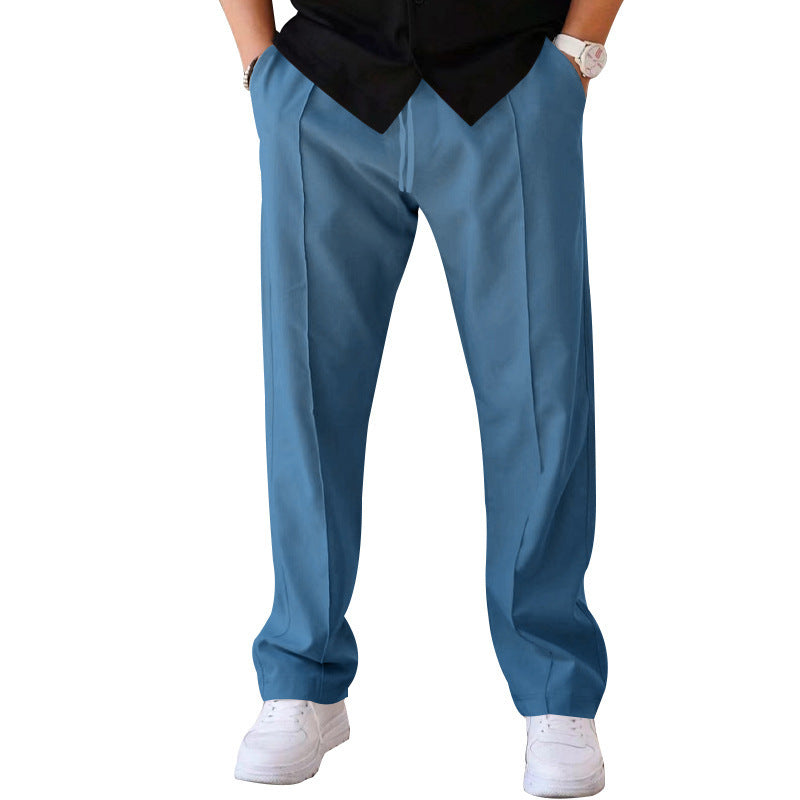 Men's Drawstring Straight-Leg Pants