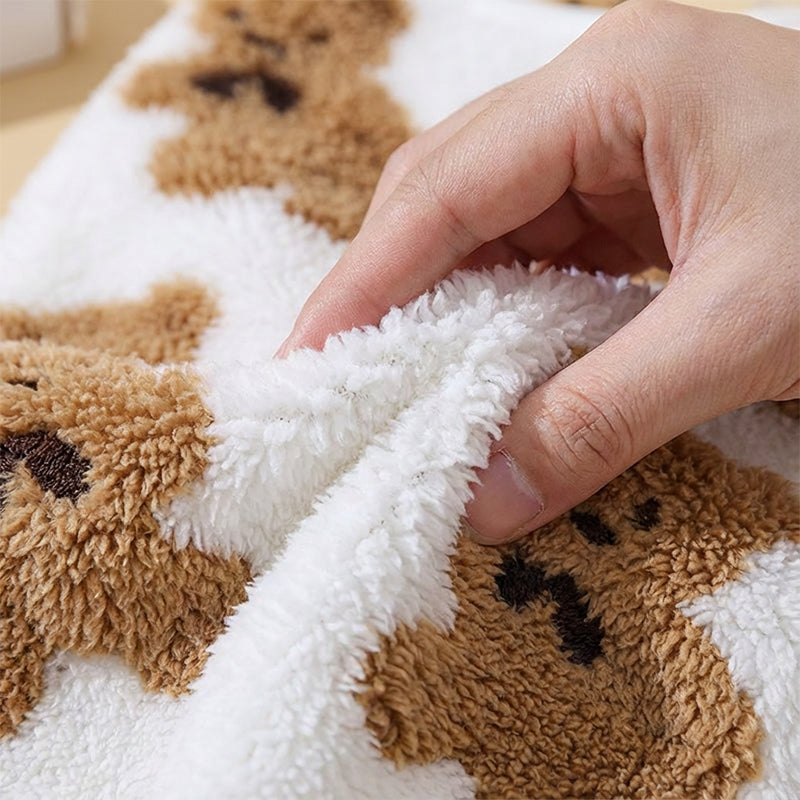 Cute Plush-Lined Pet Vest – Warm, Stretchy, Bear Pattern