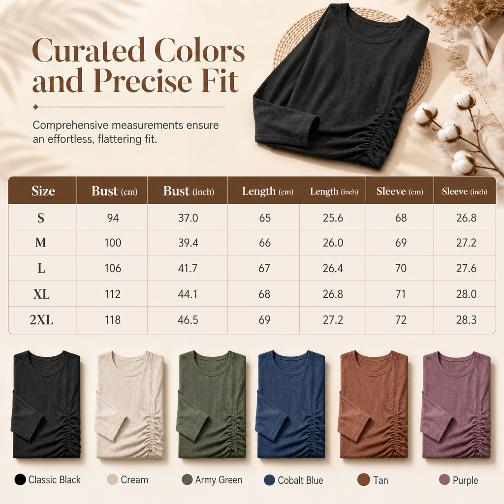 Women's Crewneck Knit Sweater – Soft Knit, Multi-Color Versatile – Stretch & Shape-Retaining, Six Autumn Shades
