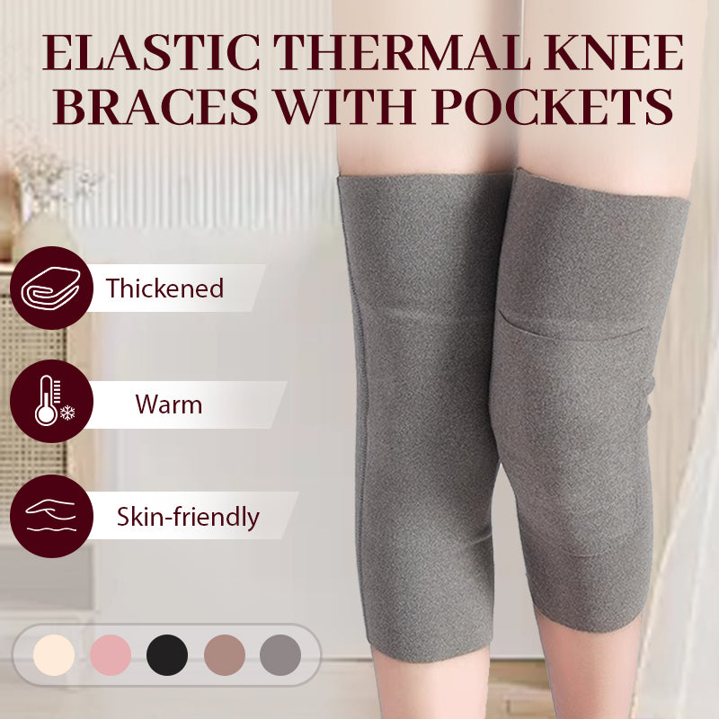 Elastic Thermal Knee Pads with Pockets