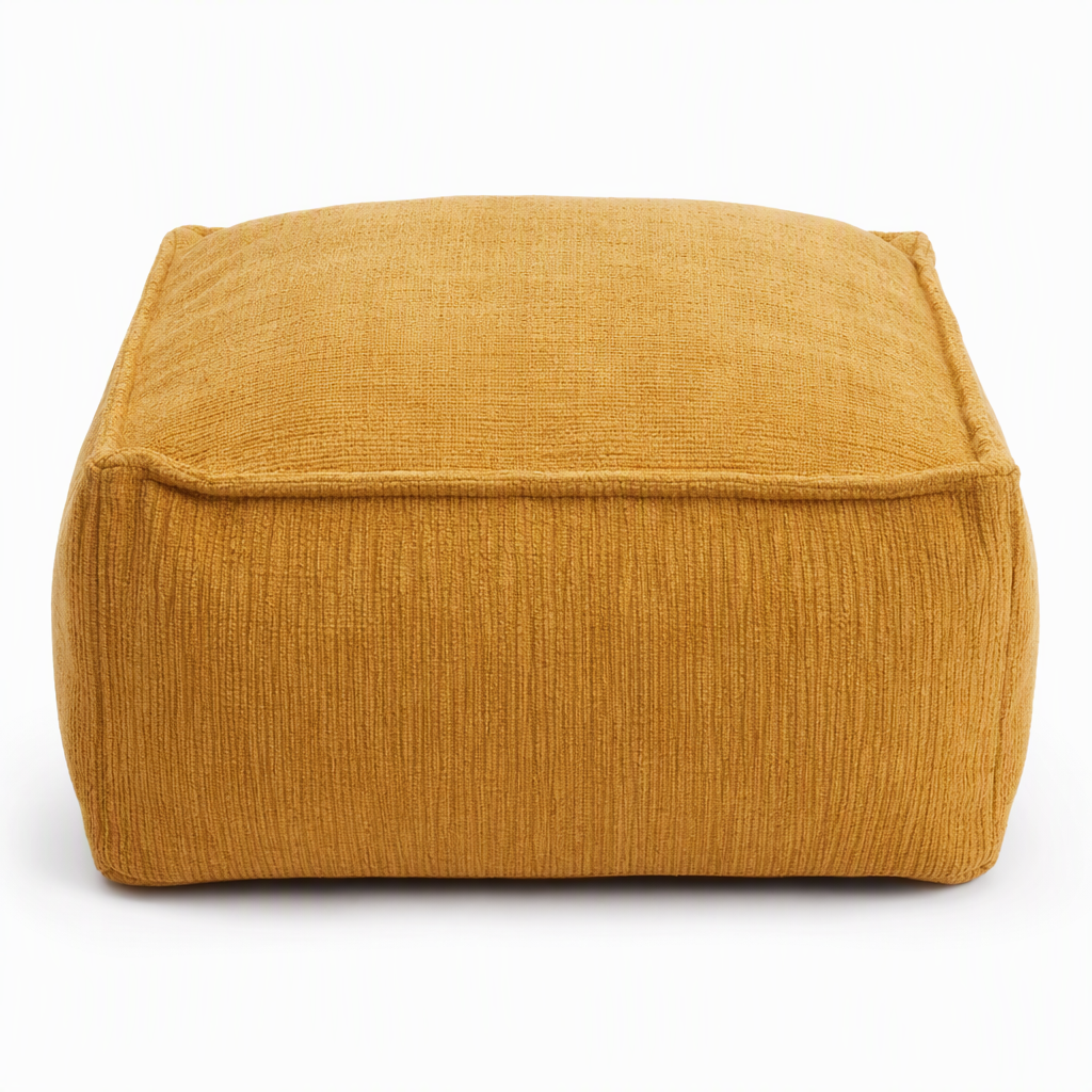 Storage Pouf Cover – Large Zipper, Washable & 45x45x23cm