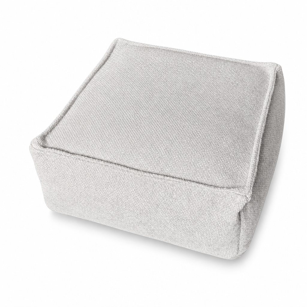 Storage Pouf Cover – Large Zipper, Washable & 45x45x23cm