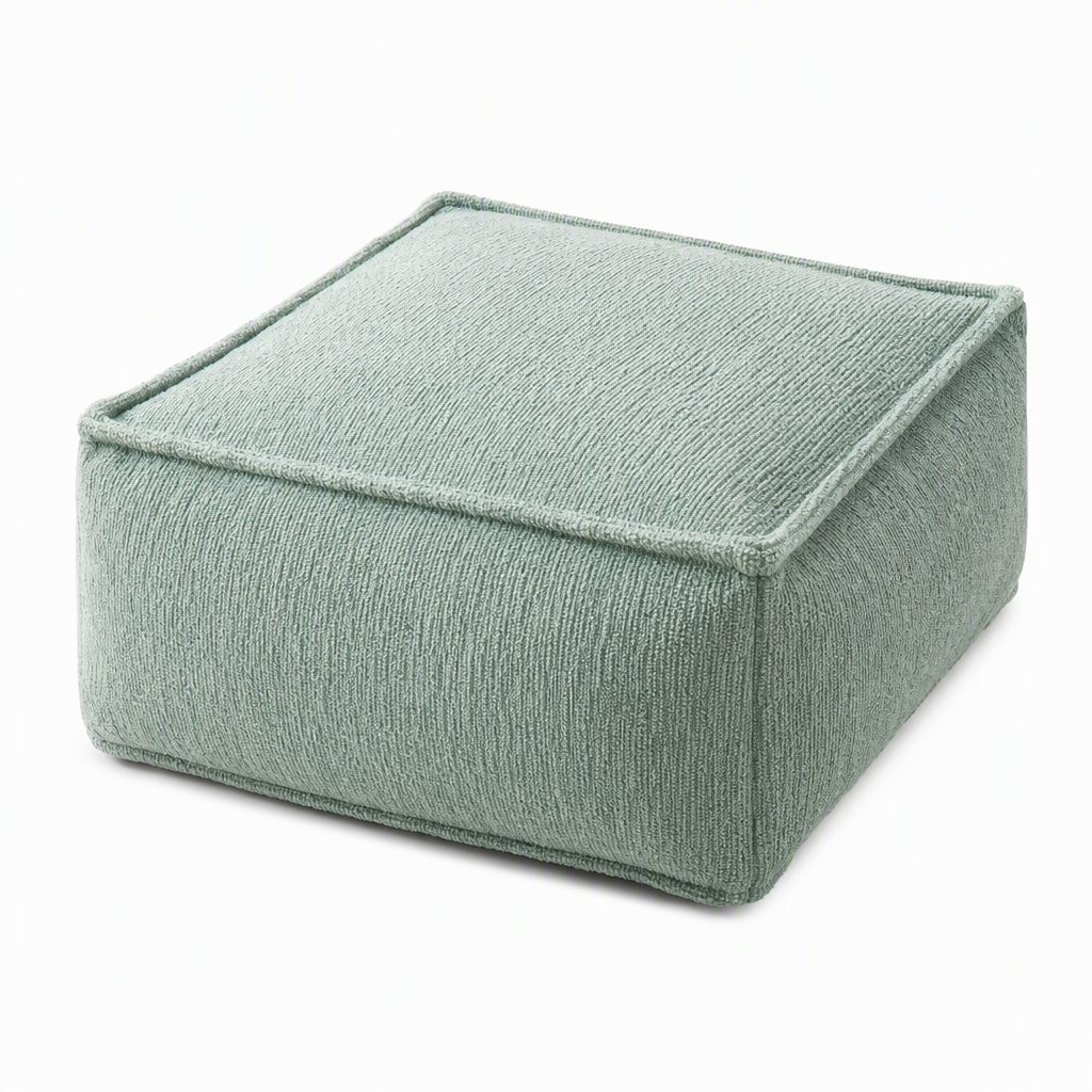 Storage Pouf Cover – Large Zipper, Washable & 45x45x23cm