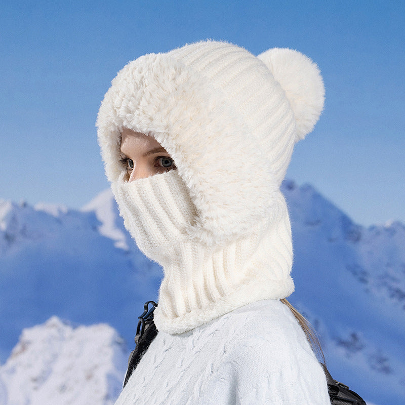 Women's Winter 3-in-1 Knitted Hat Scarf Mask