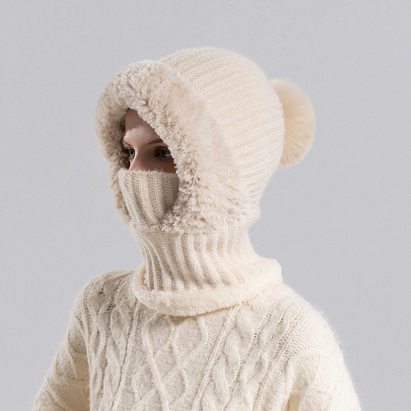 Women's Winter 3-in-1 Knitted Hat Scarf Mask