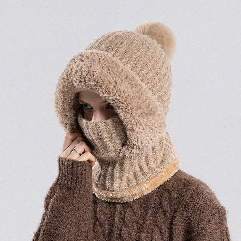 Women's Winter 3-in-1 Knitted Hat Scarf Mask