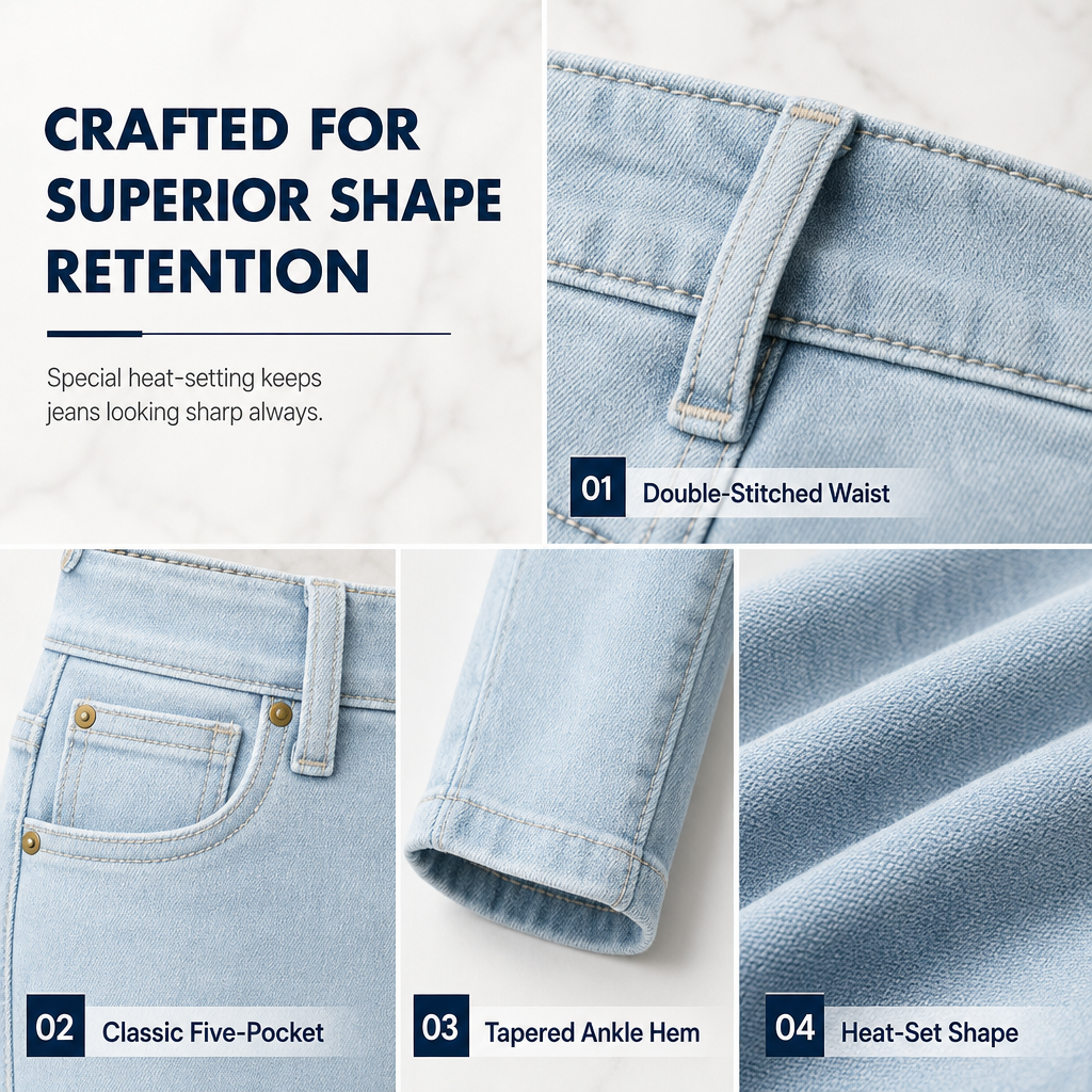 High-Waisted Stretch Pencil Pants