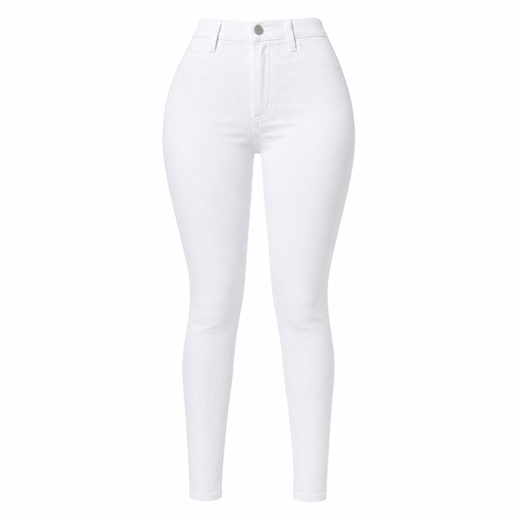 High-Waisted Stretch Pencil Pants