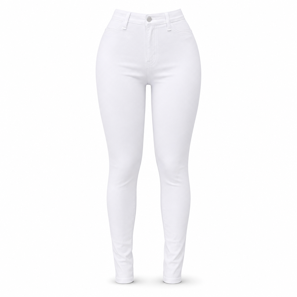 High-Waisted Stretch Pencil Pants