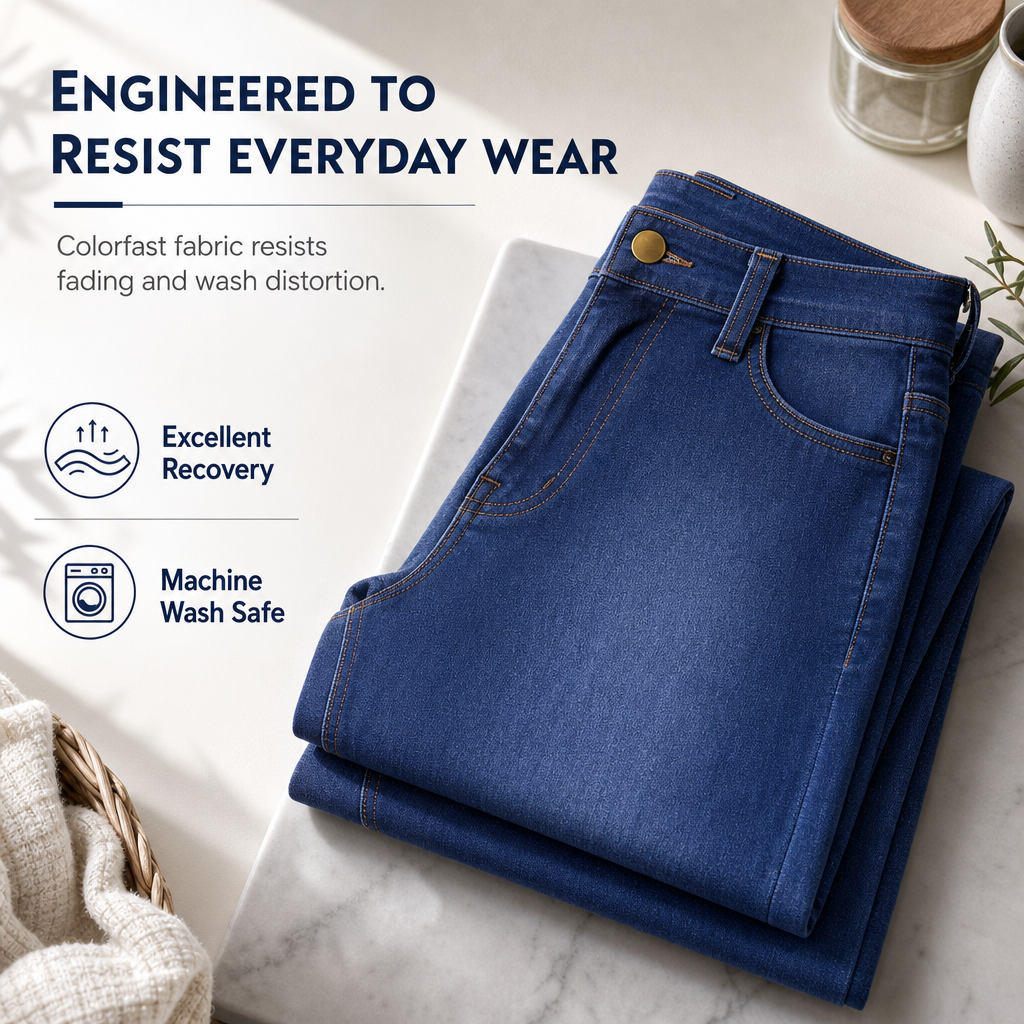 High-Waisted Stretch Pencil Pants
