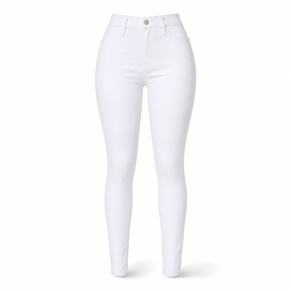 High-Waisted Stretch Pencil Pants