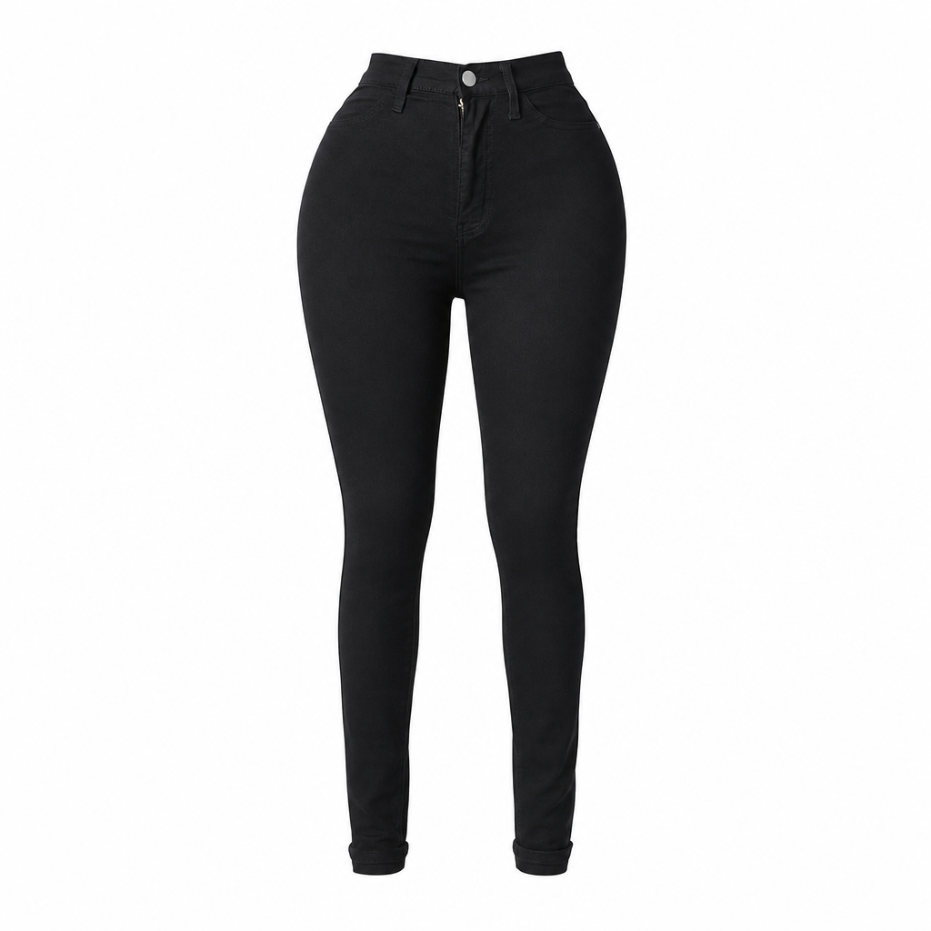 High-Waisted Stretch Pencil Pants