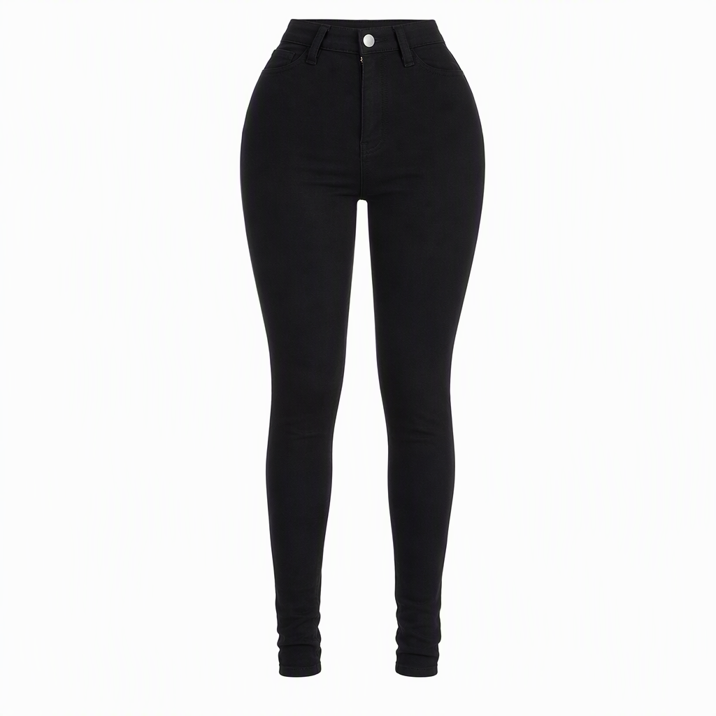 High-Waisted Stretch Pencil Pants