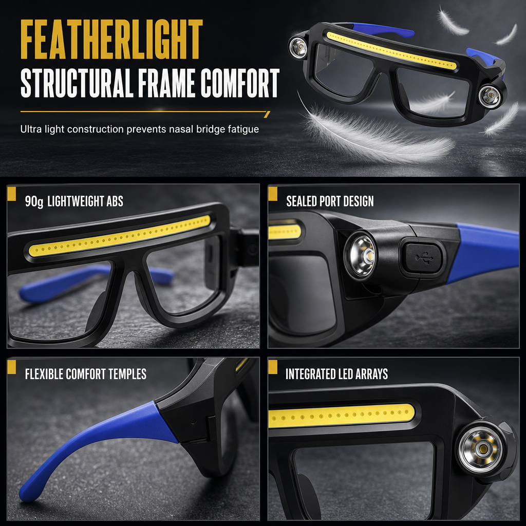 Rechargeable Dual-Lamp Glasses Light
