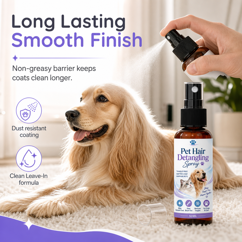 Pet Detangling Spray, Dissolves Matted Fur