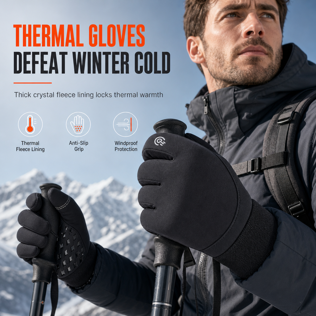 Waterproof Winter Cycling Gloves for Women and Men