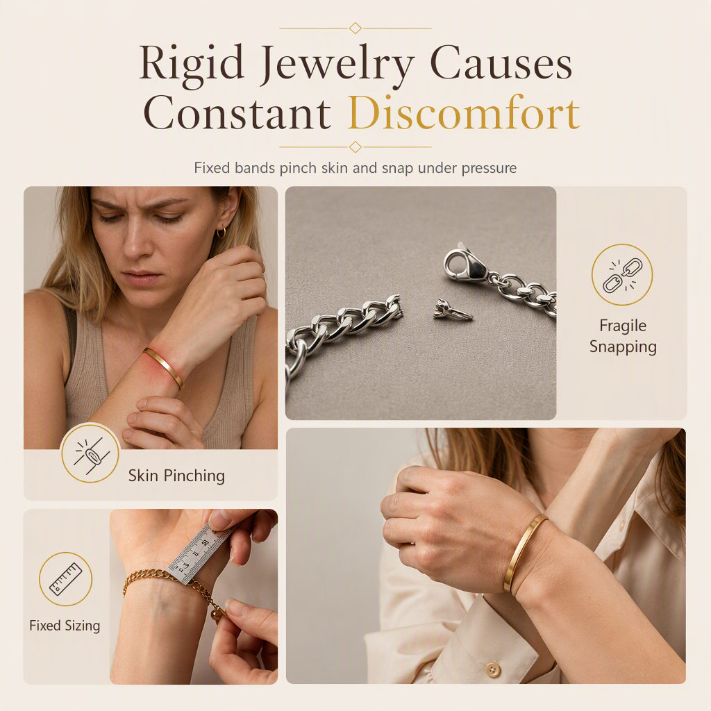 Infinite Mobius Twist Bangle: Smooth Sliding Adjustable Clasp, Dual Textured Finish, Electroplated Anti-Fade Jewelry