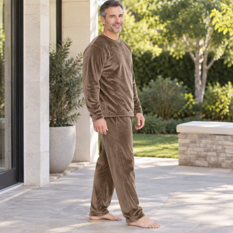 Comfortable Thermal Velour Pajama Set for Men
