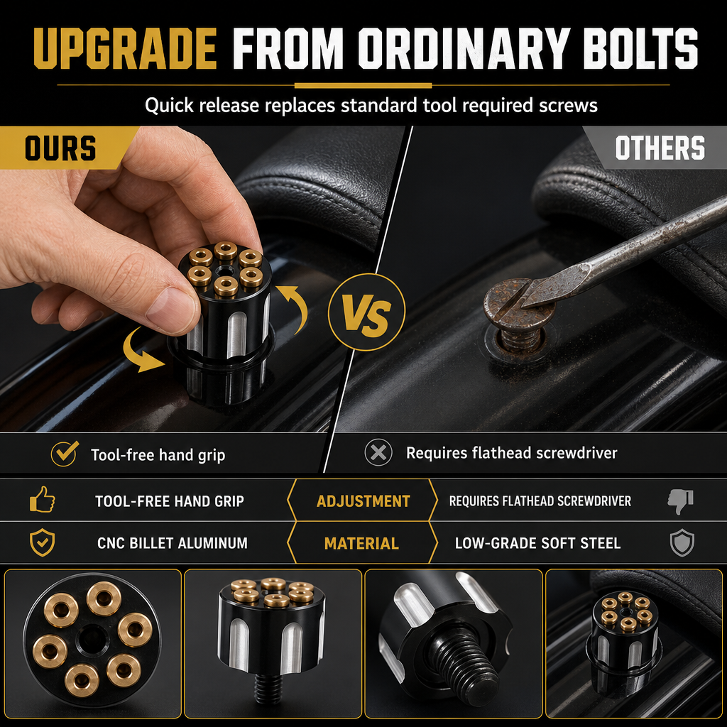 Motorcycle CNC Quick Release Seat Bolt 6mm Seat Cushion Fixing Screw