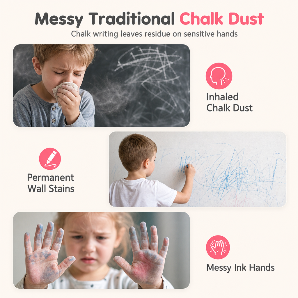 Magnetic Drawing Board for Kids – Colorful, Erasable Drawing Tablet with Pen and 4 Stamps