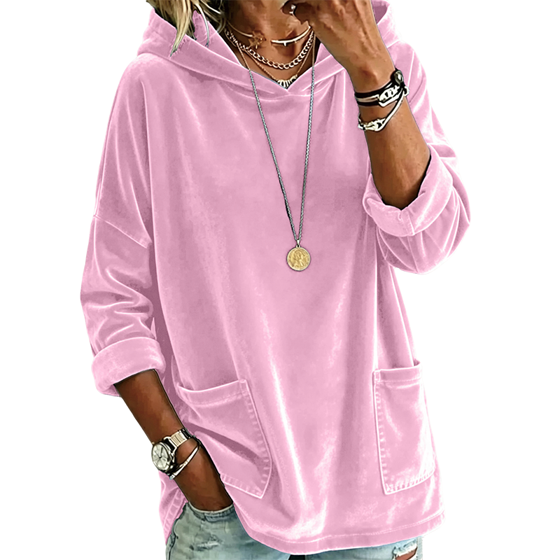 Ladies Velour Hoodie