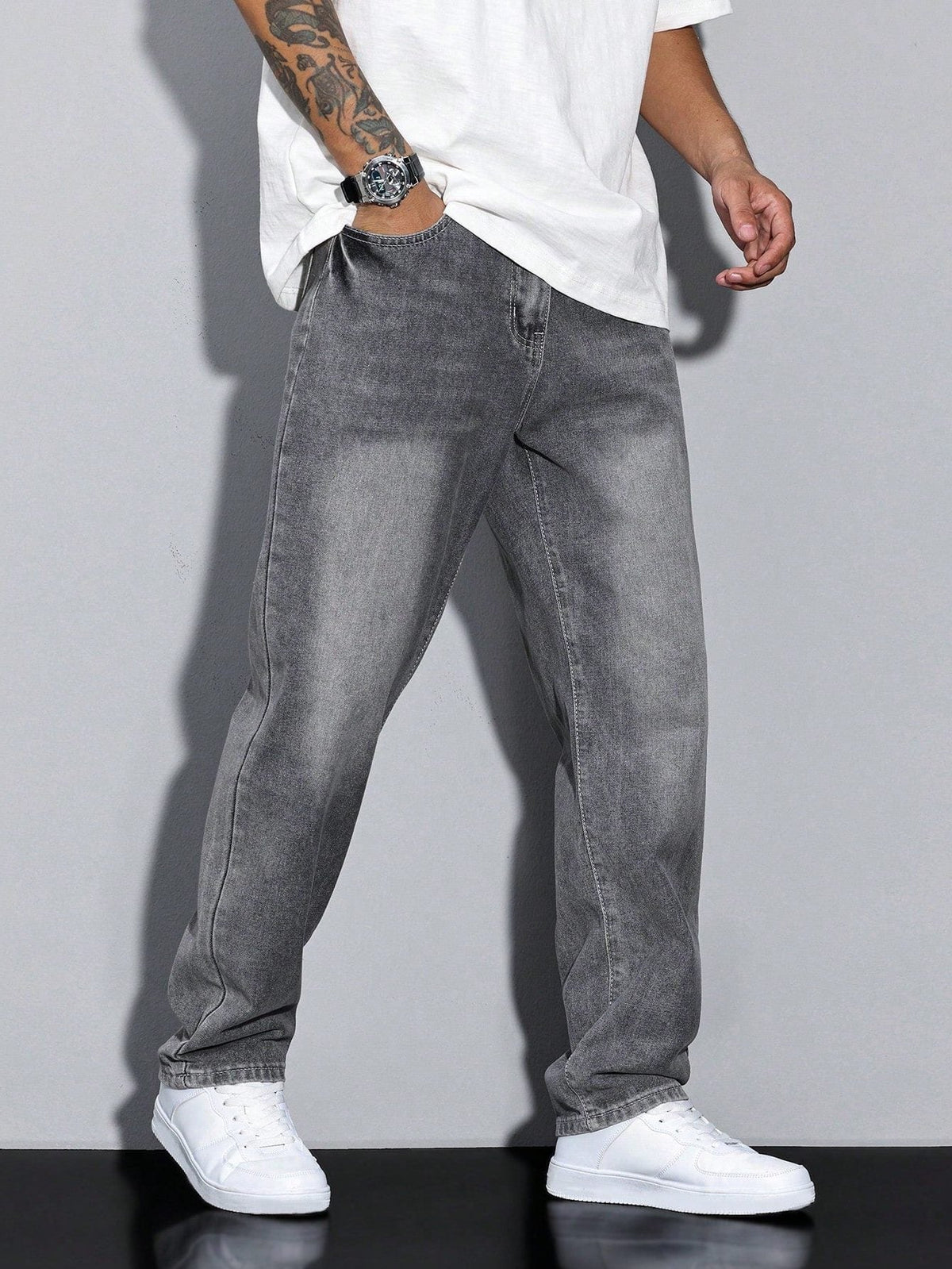 Men's Jeans Straight Leg β Straight Fit Denim Trousers