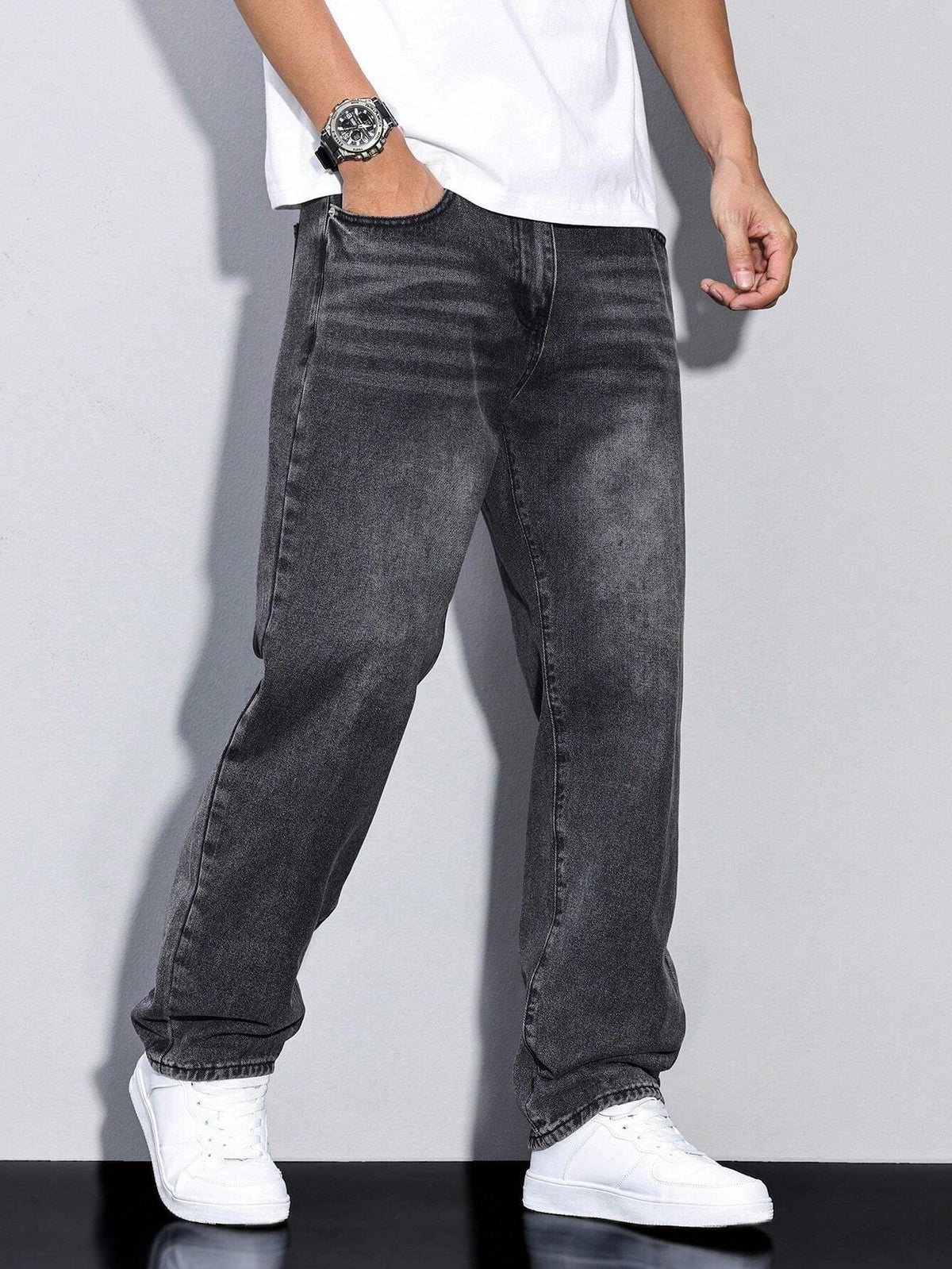 Men's Jeans Straight Leg β Straight Fit Denim Trousers