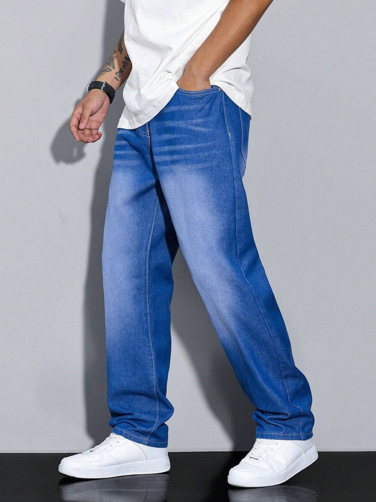 Men's Jeans Straight Leg β Straight Fit Denim Trousers