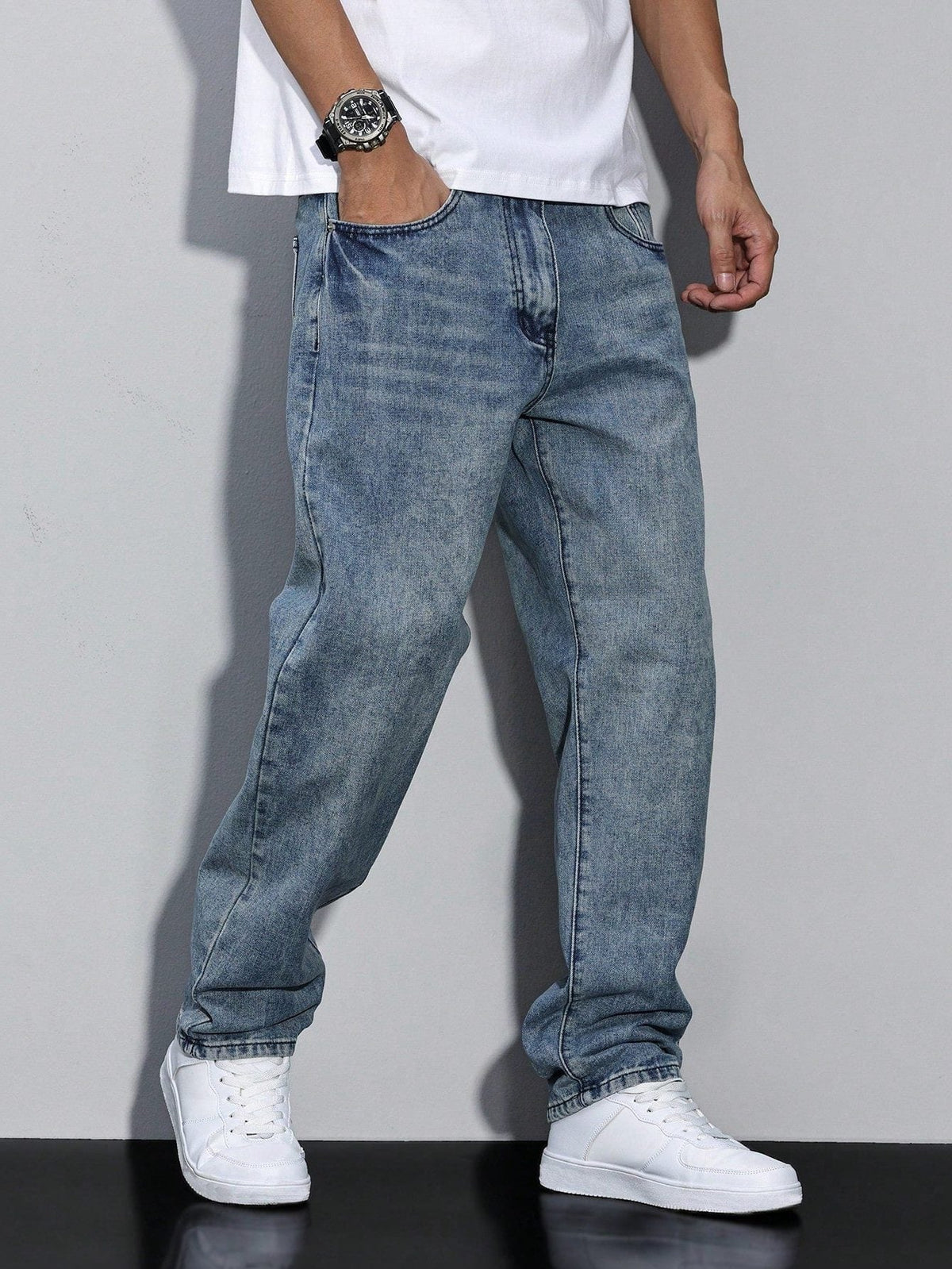 Men's Jeans Straight Leg β Straight Fit Denim Trousers