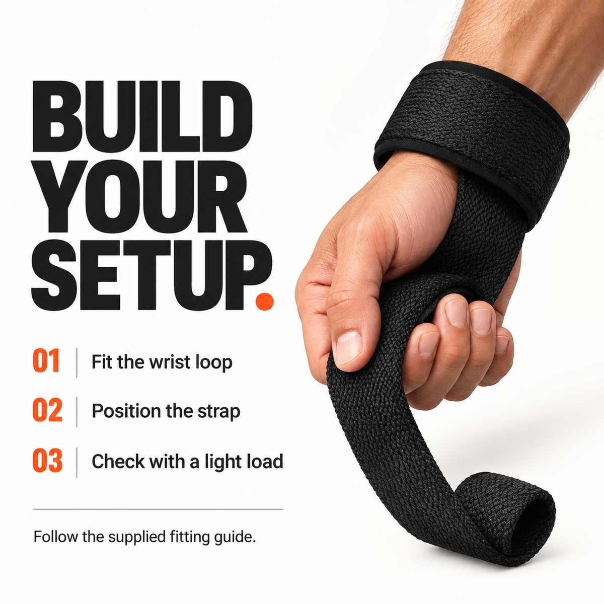 Self-Curling Lifting Straps β Padded Wrist Loops, 1 Pair