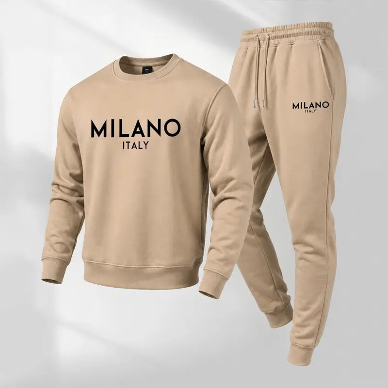 Fleece-Lined Graphic Hoodie & Jogger Set