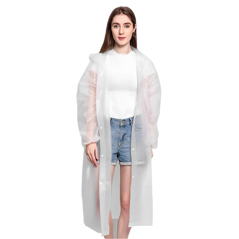 Unisex Waterproof Long Rain Coat with Hood