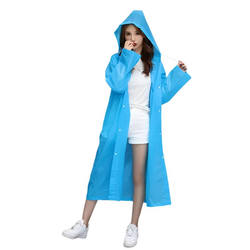 Unisex Waterproof Long Rain Coat with Hood