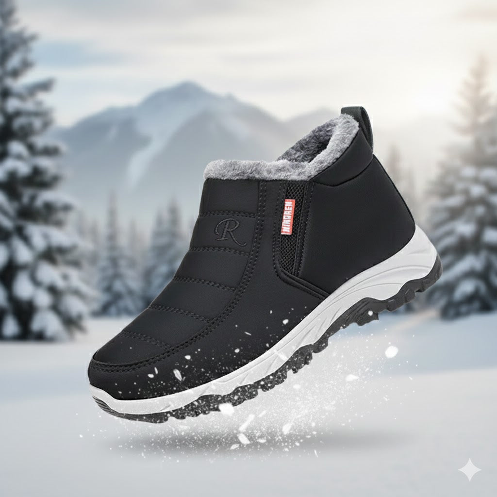 Men and Women Easy Slip On Fleece Lined Winter Boots