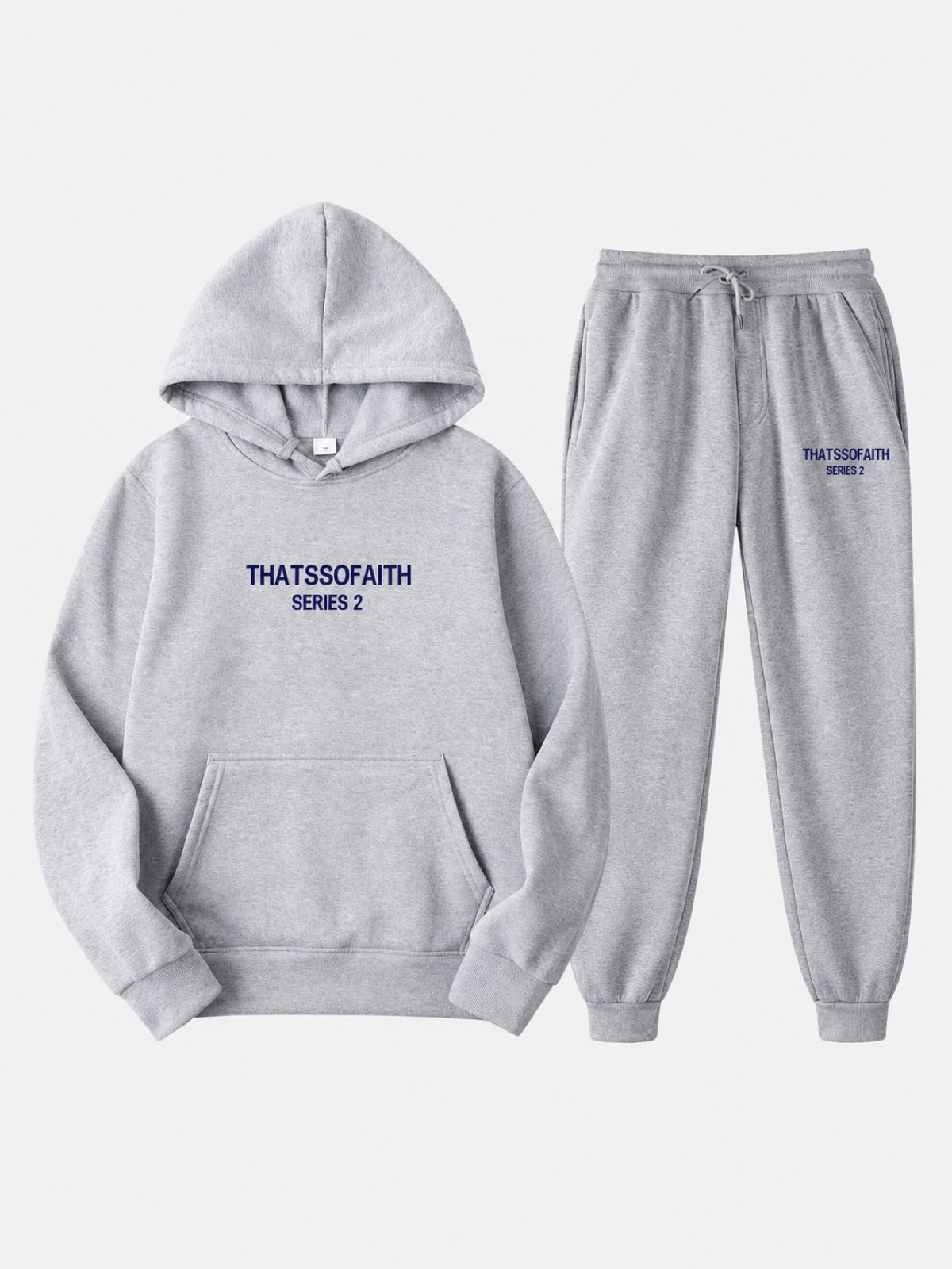 Fleece-Lined Graphic Hoodie & Jogger Set