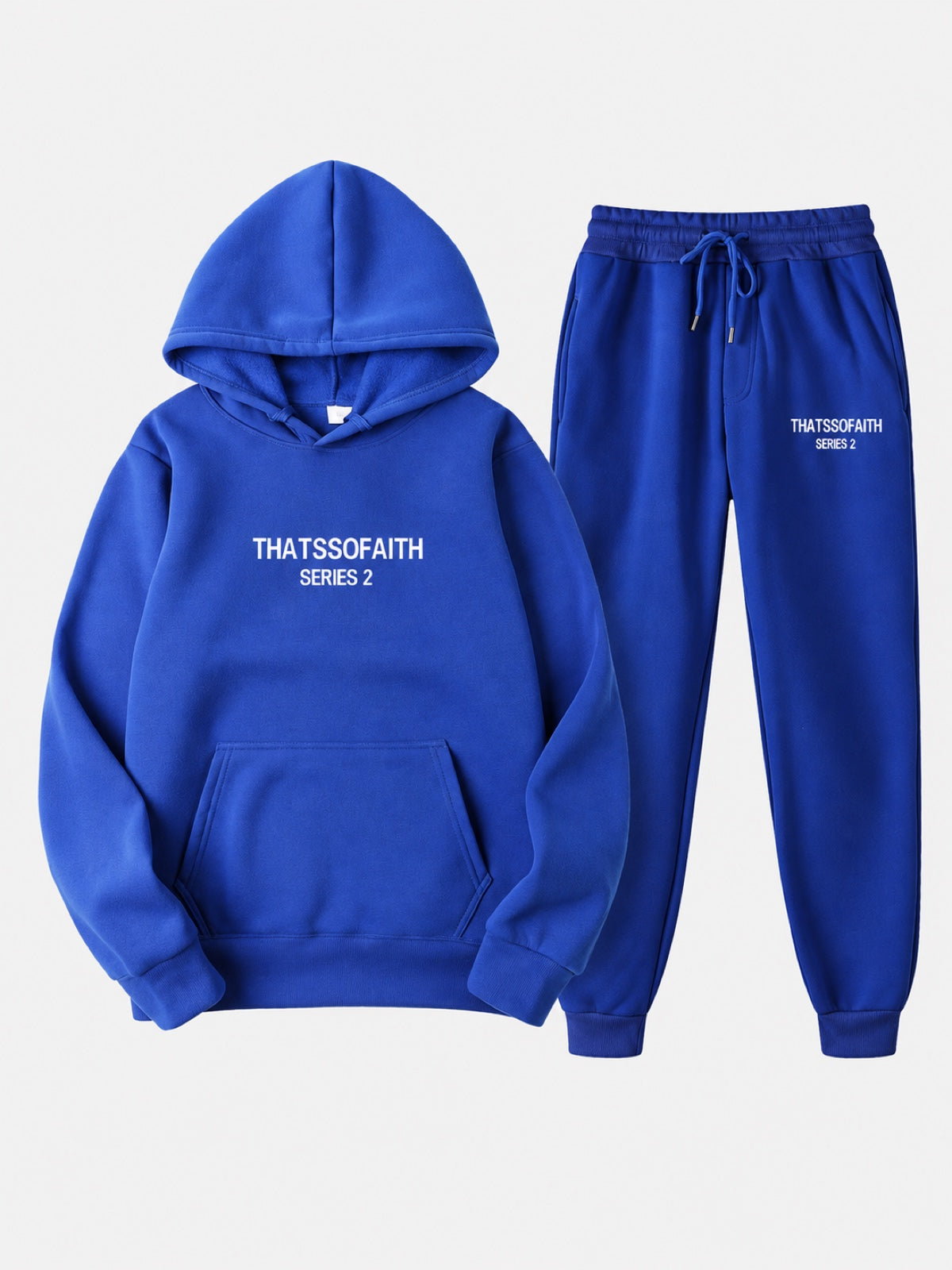 Fleece-Lined Graphic Hoodie & Jogger Set